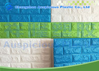 Decorative 3D Brick Foam Wallpaper Waterproof , Stone Embossed Wall Panels