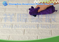 Self Adhesive 3D Brick Foam Wallpaper White Color With Size 70cm*77cm*5mm